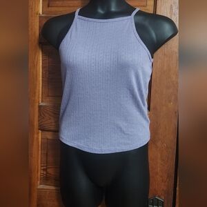 Torrid Pointelle Texture High Neck Sleeveless Women Crop Tank Top. NWT. Size 0.